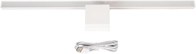 Joyzan Computer Monitor Light Bar,Clip On Eye Strain LED Screen Bar Reading Dimmable Lamp Reduce Bluelight Touch Control Adjustable Stepless Dimming Caring for Home Office Gamer (White)