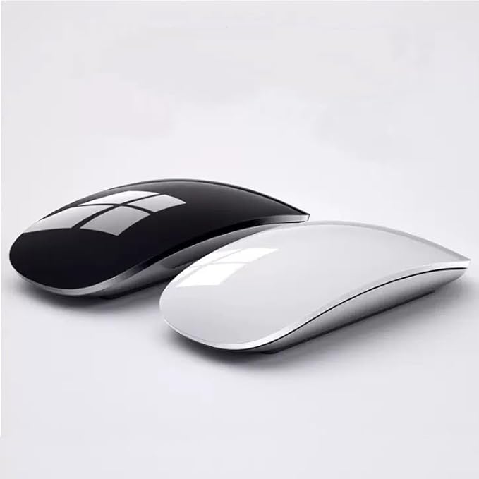 Wireless Multi-Touch Surface Magic Mouse Alternative USB C Rechargeable Touch Mouse Compatible with MacOS/Windows/Linux/Android Laptop Desktop PC Smartphone Tablet (Black)