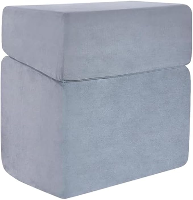 Adjustable Foot Rest for Under Desk at Work,Suitable for Offices Gaming Homes Air Travel and Features a Zippered Connection Design and Under Desk Leg Rest,Removable and Washable Fabric Cover (Gray)