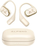 Joy Open-Ear Headphones, Wireless Bluetooth 5.4 Earbuds, Over-Ear Around-Ear Earhook, Sports Fit for Running & Workouts, ENC Clear Calls, HD Sound, App EQ, 40H Battery, IPX4 Sweatproof, Beige