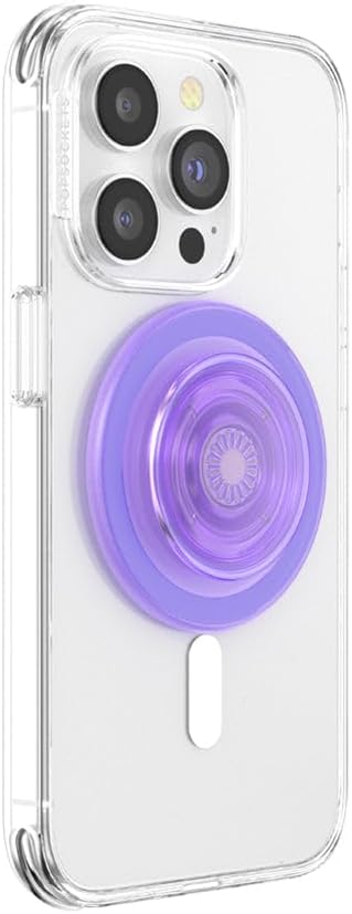 PopSockets Phone Grip for MagSafe, Magnetic Holder, Phone Stand - Lavender Translucent