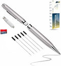 VOLTEK Digital Voice Recorder Pen - 64GB - Mini Audio Recording Device for Meetings - Portable Dictaphone Microphone - Clear Voice Capture - Compact Digital Recorder 5X Inks, Leather Case and Guide
