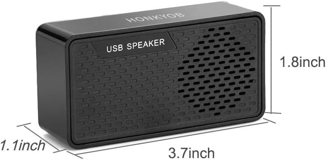 Portable USB Mini Speaker with Loud Stereo Sound,USB Powered for Computer,Notebook,Laptop,PC,Home,Outdoors,Travel,Checkout Counter