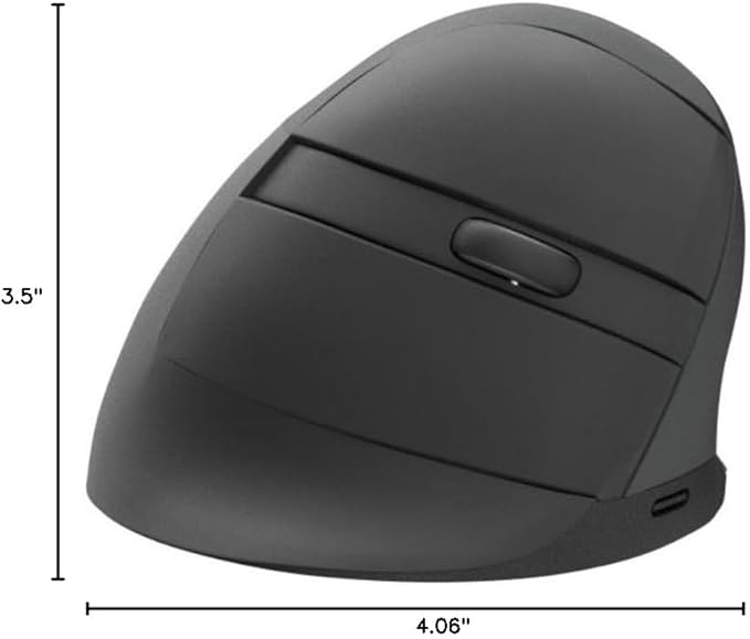 DELUX Wireless Ergonomic Mouse, Vertical Mouse for Small Hands, Silent Click Ergo Mouse, Up to 4000 DPI, 6 Buttons, Rechargeable, 2.4G/BT 5.2 Dual-Mode, Compatible with Laptop/PC (M618MINI-Iron Gray)