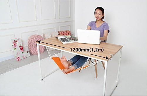 Home-organizer Tech Portable Adjustable Foot Hammock for Corner Desk Office Foot Rest Mini Under Desk Foot Rest Hammock for Home, Office, Airplane, Travel, Study and Relaxing (Orange)