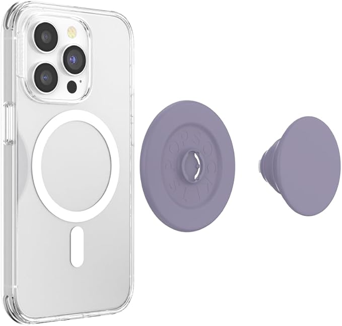 PopSockets Phone Grip for MagSafe, Magnetic Holder, Phone Stand, Purple - Soft Touch Dusk