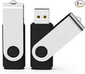 Aiibe 2 Pack 8GB USB Flash Drive 8GB Flash Drives USB 2.0 Thumb Drive Memory Stick Zip Drives Bulk (Black)