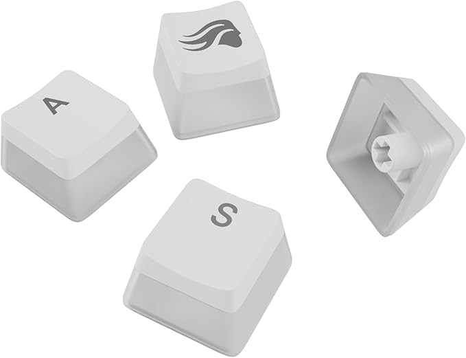 Glorious Gaming - GPBT Aura RGB Keycaps (White): Pudding Style Keycaps, Double Shot PBT, Translucent Design, Fits 100%, 75%, 65%, 60% Mechanical Keyboards, Fits ANSI, ISO, Windows & macOS