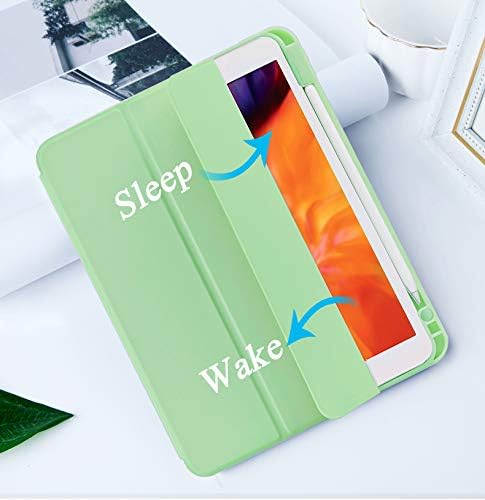 Case for iPad Pro 11 Inch 4th/3rd/2nd Generation 2022/2021/2020 with Pencil Holder [Support iPad 2nd Pencil Charging] Slim Trifold Stand Smart Protective Cover, Auto Wake/Sleep(Green)