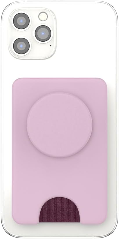 PopSockets Phone Wallet for MagSafe, Phone Card Holder with Grip, Pink - Blush Pink