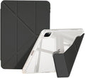 Case for iPad Pro 11 Inch 4th/3rd/2nd Generation (2022/2021/2020) with Pencil Holder, Multi-Angle Trifold Stand, Auto Wake-Sleep, Protective Clear Acrylic Backshell, Slim Smart Cute Cover (Black)