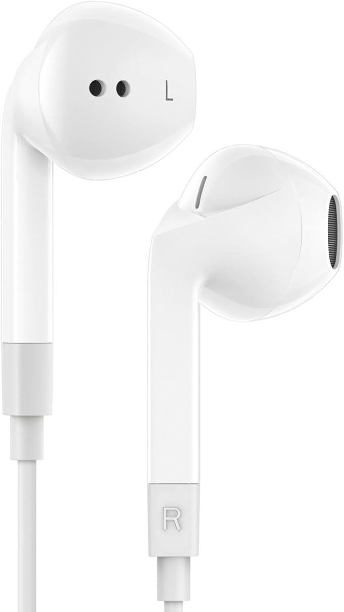 LUDOS FEROX Wired Earbuds in-Ear Headphones, 5 Year Warranty, Earphones with Microphone, Noise Isolation Corded for 3.5mm Jack Ear Buds for iPhone, Samsung, Computer, Laptop, Kids, School Students