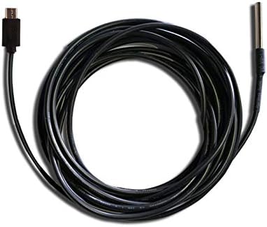 DS18B20 Temperature Probe, Waterproof External Probe for Refrigerator,Remote Temperature Monitor for Hot Tub,Swimming Pool,-55 to 125 C,USB Connector (Matches with Ubibot WS1,WS1 Pro only)(5m)