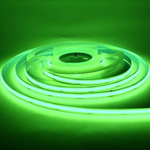 16.4FT/5M COB Flexible LED Strip Light DC12V/24V 528leds/m Bendable Tape (24V, Green)