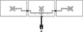 Suptek Triple LED LCD Monitor Desk Mount Heavy Duty Fully Adjustable Stand for 3 / Three Screens up to 27 inch (MD6463)