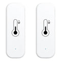 Temperature and Humidity Sensor,BVAZTVP No Hub Required,Compatible with Alexa and Google Home,for Home, Baby Rooms,Greenhouses Accessories, Garages, Office 2Pack White(No Include Battery)