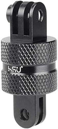 HSU Aluminum 360 Degree Rotation Camera Mount, Vertical Metal Swivel Tripod Adapter Compatible with GoPro Hero 13/12/11/10/9/8/7/6/5 Session AKASO Campark DJI and Other Action Cameras