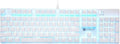 Merdia 104 Keys Full Size Mechanical PC Gaming Keyboard | Brown Switch Hot Swappable White Mechanical Wired Computer Keyboards | Ice Blue LED Backlit 104 Keys US Layout Light Up Wired Gaming Keyboard