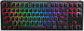 Ducky One 3 Black 80% Mechanical Keyboard: Quack Mechanics Dampening, Hot-Swappable Cherry Silent Red Switches, High-Density PBT Doubleshot Keycaps, RGB, US, Black