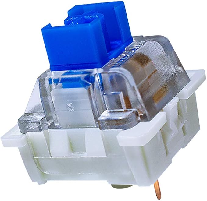 outemu Blue Switches 32 Pack, 3-Pin Clicky Tactile 50gf Dustproof Key Switches -DIY Replaceable for Mechanical Keyboard