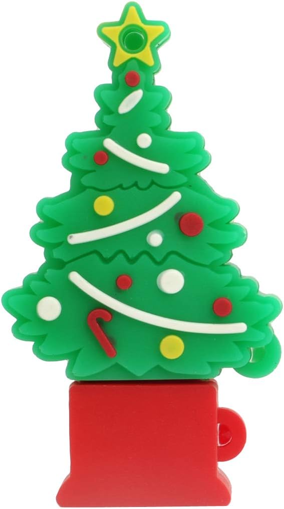Christmas Tree Flash Drive 16GB, Gift USB Stick with Chain for Family,Kids,Friends,Students,Teacher Merry Christmas