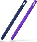Hi Color Silicone Pencil Cover for Apple Pencil 2nd/Apple Pencil Pro Cover Case Sleeve Ipad Pencil Protective Cover (Dark Blue+Purple)