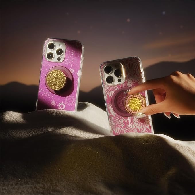 PopSockets Phone Grip for MagSafe, Magnetic Holder, Phone Stand, Purple - Enamel Mosiac