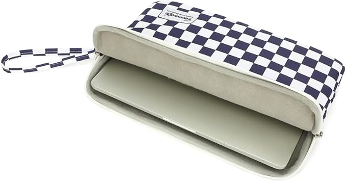 15.6-inch Notebook case, Waterproof and Shockproof Protective Computer case, can be Used to Cover Shopping cart Cases. The Notebook is Compatible with Lenovo, ASUS and HP (Deep Blue Checker)