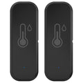 WiFi Temperature and Humidity Sensor,Compatible with Alexa and Google Home,No Hub Required,for Home,Baby Rooms,Greenhouses Accessories,Garages Black 2Pack(No Include Battery)