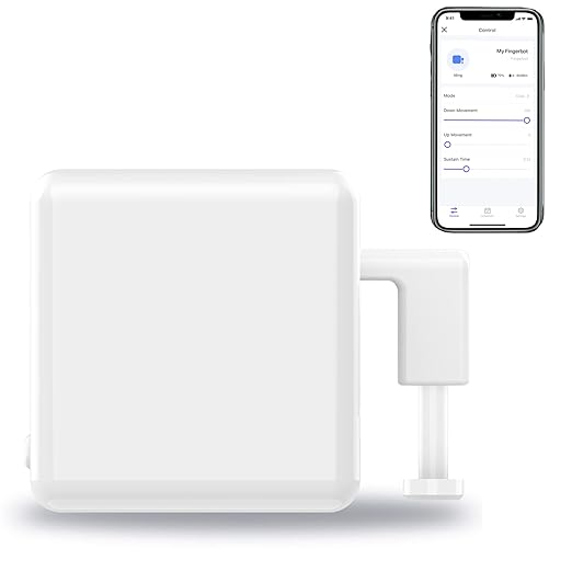 Smart Switch Button Pusher: Bluetooth Fingerbot, Smart Life Tuya App or Timer Control, No Wiring, Switch Bot Button Pusher for Light Doorbell Coffee Maker Fan (White)