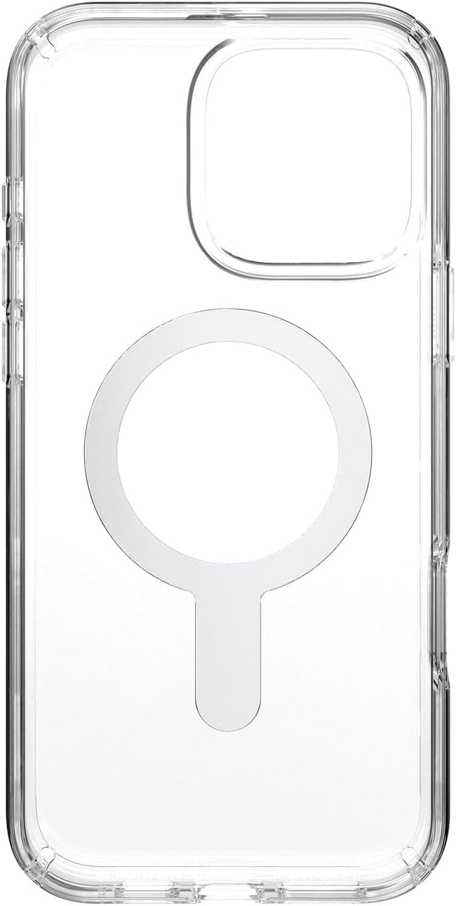Speck Clear iPhone 16 Pro Max Case MagSafe + ClickLock - Slim Phone Case iPhone 16 Pro Max - iPhone 16 Pro Max Phone Case - Presidio - Clear/Chrome