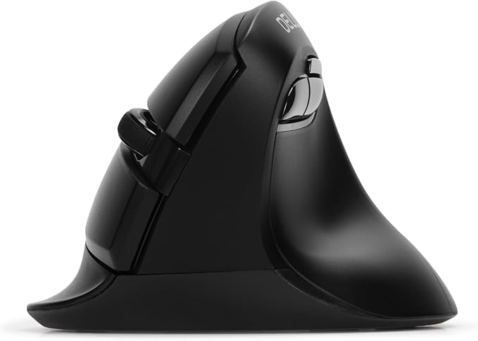 DELUX Wireless Ergonomic Mouse, Vertical Mouse for Small Hand, Silent Click Ergonomic Mouse, Up to 4000 DPI, 6 Buttons, BT 5.0/2.4G Dual Mode, for Carpal Tunnel, for Laptop/PC (M618MINI DB-Black)