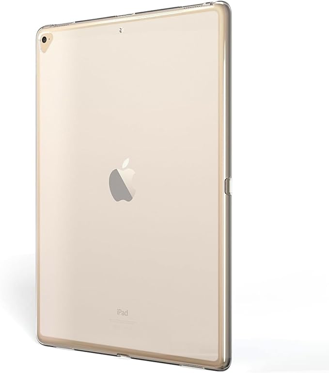 Translucent Slim Case for iPad Pro 12.9" 1st / 2nd Generation (2015/2017) - Flexible Smooth TPU + Frosted Inner Layer Anti-Scratch Matte Clear Silicone Lightweight iPad Basic Cover