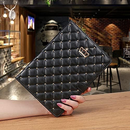 Changjia for iPad Pro 11 inch Case 2022(4th Gen)/2021(3rd Gen)/2020(2nd Gen)/2018 (1st Gen),Cute Crown Bling Diamond PU Leather Smart Auto Sleep/Wake Stand Shockproof Cover for iPad Pro 11 Inch, Black
