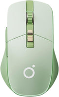 Wireless Gaming Mouse Tri-Mode 2.4Ghz/Bluetooth 5.0/Wired USB-C with RGB LED Backlit 5-Level DPI Rechargeable Ergonomic Silent Optical Mice for iMac/MacBook/Computer/Laptop, Matcha Green