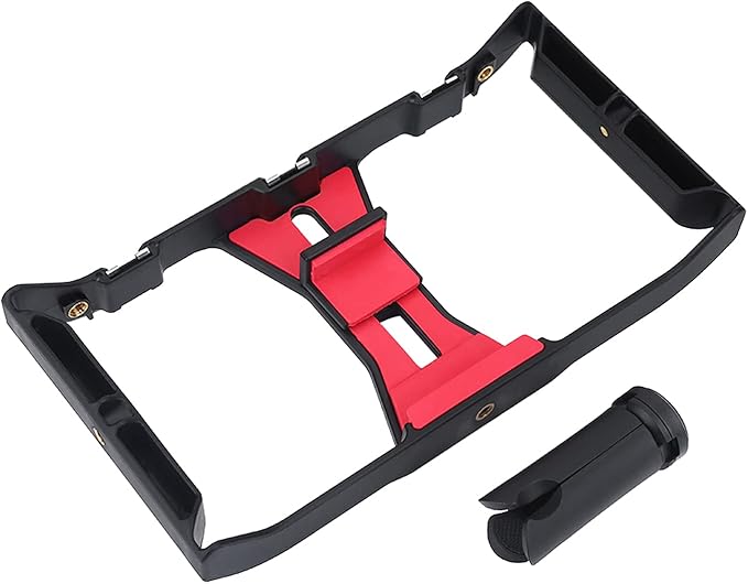 Acouto Smartphone Video Stabilizer Rig Dual Handle Handheld Phone Stabilizer Support Recording Rig with Tripod Handheld Gimbals &