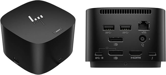 HP Thunderbolt 4 Dock 120W G4, 13-in-1 USB C Docking Station with Max 100W Charging, 4 Displays 4K Display, Ethernet Port, 6 USB Ports, HDMI, 2 Displayport for Laptop, MacOS, ChromeOS, PC