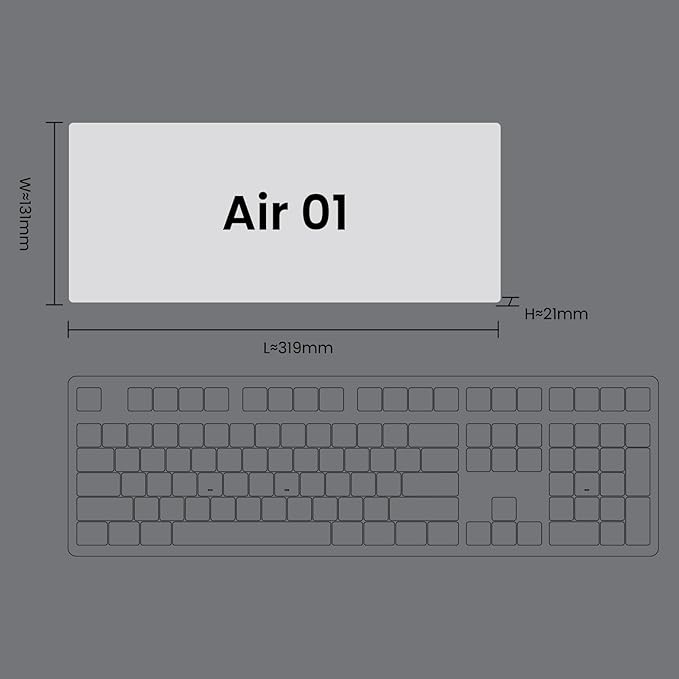 Akko Air 01 Low Profile Wireless Mechanical Keyboard RGB Backlit, Hot Swappable Native Mac Layout 2.4GHz/Wired/BT Aluminum Gaming Keyboard, Cloudy White, Kailh Cloud Switch