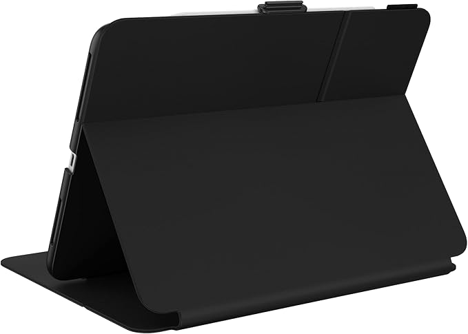 Speck Case for iPad Pro 4th Generation 11 Inch - Drop & Camera Protection, Slim Multi Range Stand, Apple Pencil Holder - Black/Black/White