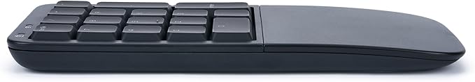KINESIS Mechanical Keypad LP Numeric 10-Key for Mac & PC | Wired & Wireless Mode | Quiet Linear Mechanical Switches | Programmable | Ergonomic Palm Support | Backlit