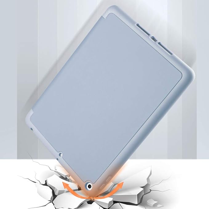 Aoub Case for iPad 9.7 inch 6th/5th Generation Case 2018/2017 with Pencil Holder, Thin Lightweight Smart Stand Cover, Auto Wake/Sleep, Model A1822/A1823/A1893/A1954, Sky Blue