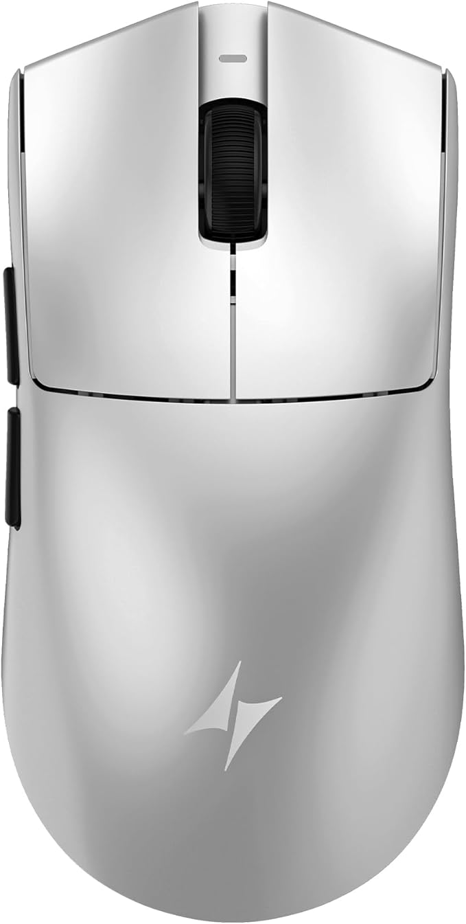 ATK Blazing Sky X1 V2 Wireless Gaming Mouse, 54g Lightweight, PAW3950Ultra Sensor, Nordic 54L15 MCU, Optical Switches, New GEM 8K Dongle, Dual-Mode 2.4G/Wired (Ultimate, Metallic Silver)