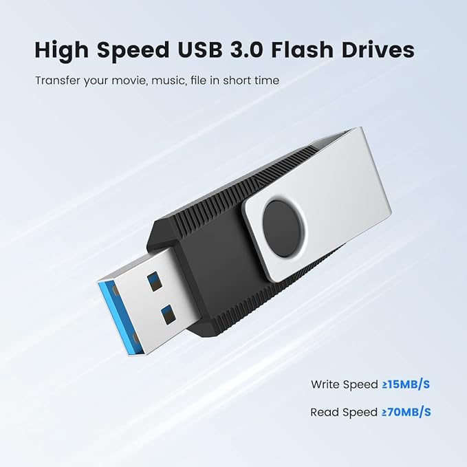 Aiibe 64GB Flash Drive 3.0 10 Pack 64GB USB 3.0 Thumb Drive USB Drive 64 GB Jump Drives Memory Stick Multi Pack 64 GB Flash Drives (64G, 10 Pack, 5 Mixed Colors: Black Red Cyan Green Purple)