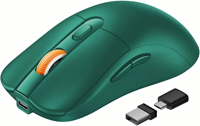 ProtoArc Bluetooth Wireless Mouse, USB C Mouse, EM15 Rechargeable Compact Portable Type C Wireless Mice for Laptop, Tablet, PC, Windows-Green