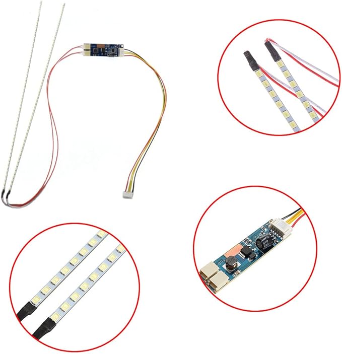 490mm LED Backlight Strip Light Kit DC 10-30V CCFL LCD Screen to LED Monitor Module Liquid Crystal Display Lamp Tube Light Bar