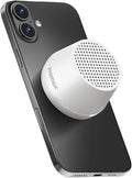 MOMAX Mini Portable Bluetooth Speaker - Magnetic Waterproof Speaker with Balanced Sound, 12H Playtime, Indoor Speaker True Wireless Stereo Pairing for Home, Bedroom, Bathroom, Gift Ideas, White