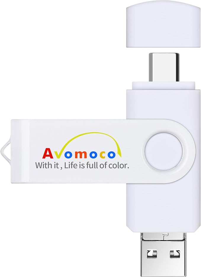 128GB 3-in-1 High Speed Photo Backup Flash Drive for iPhone 15/16/17 with Type-C/USB-C Port, Photo Stick for Android Phones with OTG Function, USB 3.1