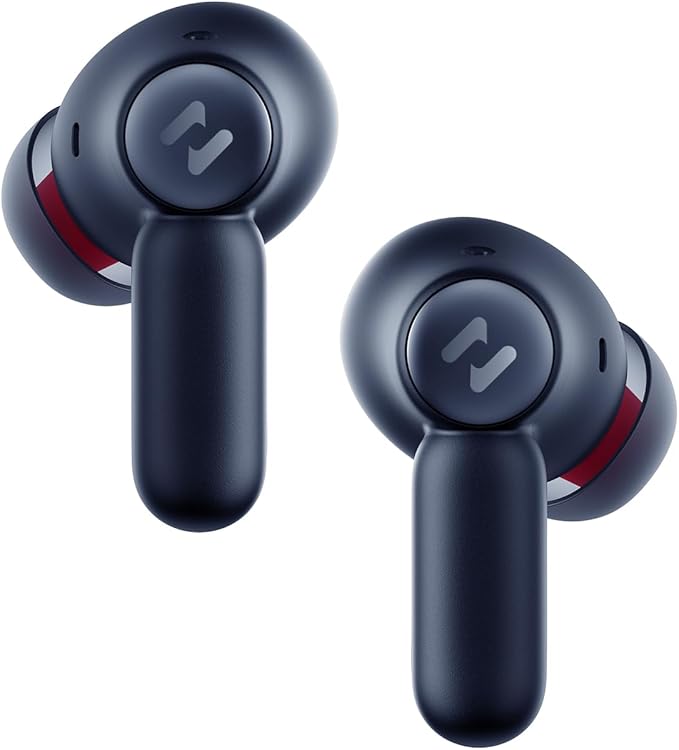 havit Hybrid Active Noise Cancelling Wireless Earbuds, Bluetooth 6.0 in-Ear Headphones, 6 Mics ENC Clear Call Ear Buds, 30+H Playtime, 3D Spatial Audio, Custom EQ via App, IPX5 Waterproof Blue