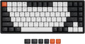 Keychron K2 75% Layout 84 Keys Hot-swappable Bluetooth Wireless/USB Wired Mechanical Keyboard with Super Red Switch/Double-Shot Keycaps/RGB Backlight/Aluminum Frame for Mac Windows Version 2