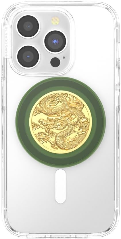PopSockets Phone Grip for MagSafe, Magnetic Holder, Phone Stand, Enamel - Enamel Dragon